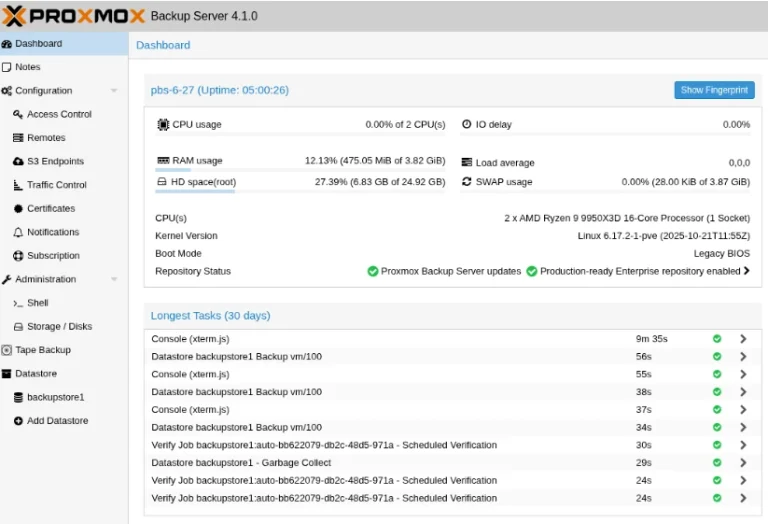 Proxmox Backup Server 4.1 is out